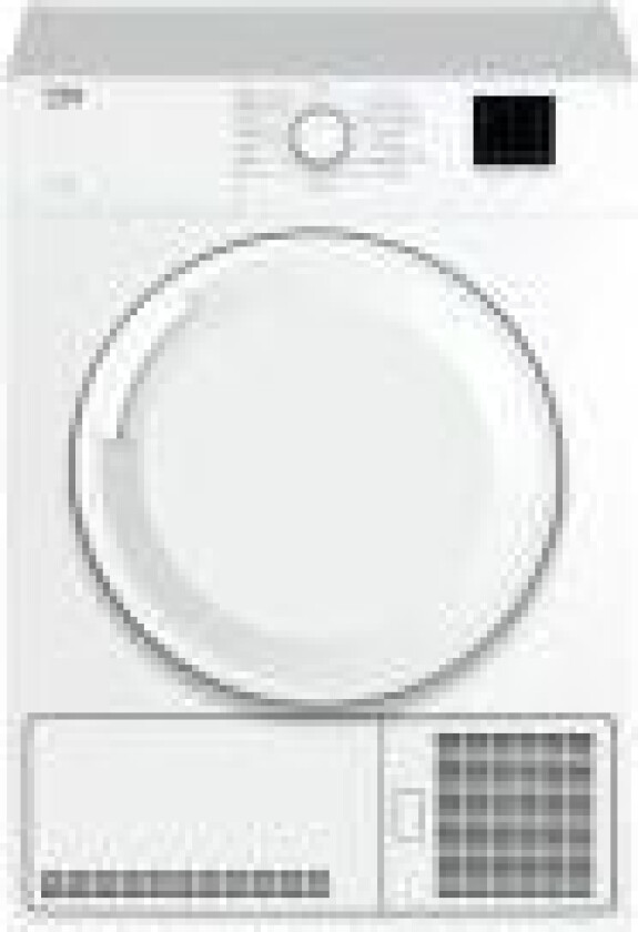 DC 7130 N - Tørker - bredde: 59.5 cm - dybde: 54 cm - høyde: 84.6 cm - frontileggelse - hvit