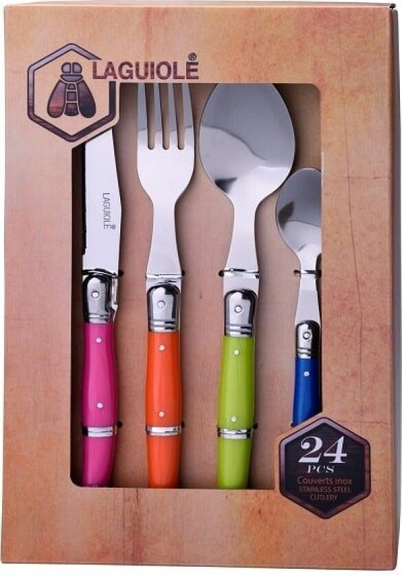 Bestikksett Farget 24 Stk