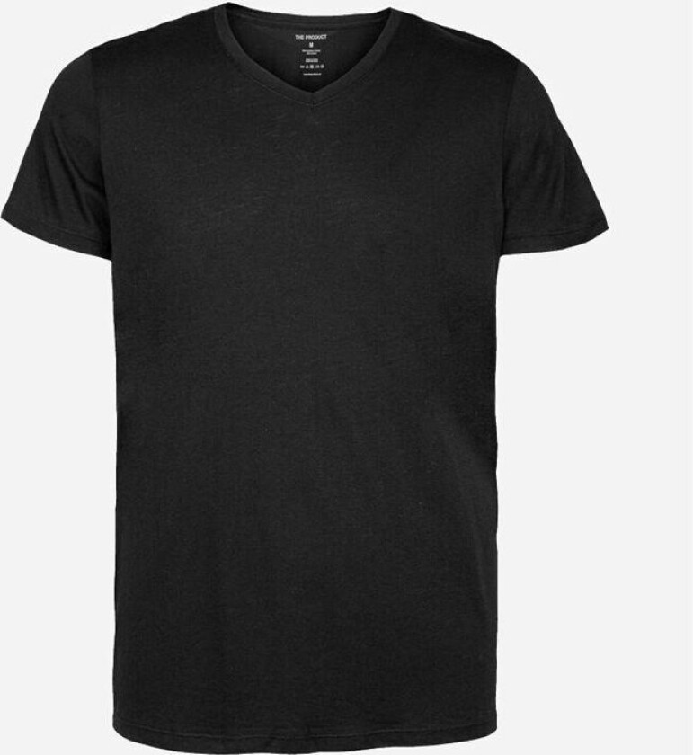 Short Sleeve V-Neck T-Shirt - Black Sort S
