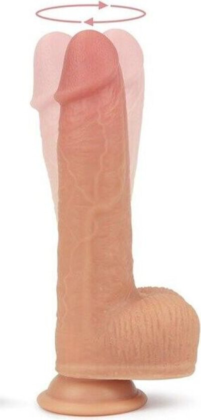 Dual Layered Silicone Rotating Nature Cock 21,5cm Vibrerende dildo