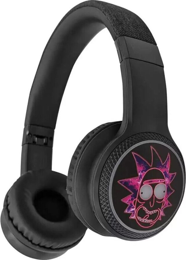 Rick & Morty Trådløse On-Ear Hodetelefoner med LED - Svart