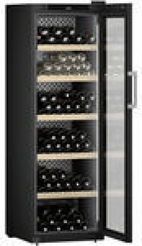 Bilde av WPbli 5231, Termoelektrisk Vinkjøler, Frittstående, 229 flasker, F, Innebygd lys, Sort