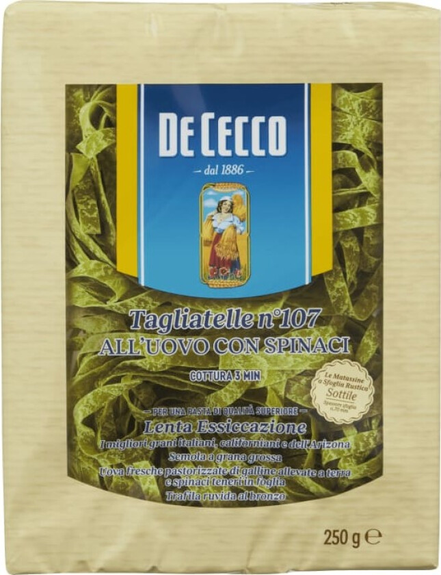 De Cecco Tagliatelle All'Ouvo Con Spinaci 250g