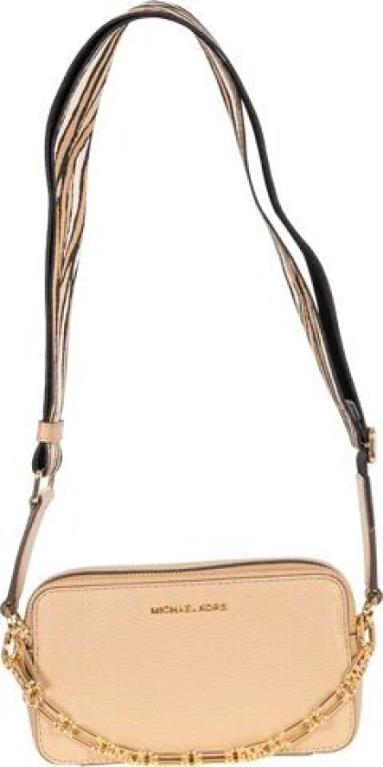 Jet Set Small Pebbled Leather Double Zip Camera Bag - Camel Multi One Size
