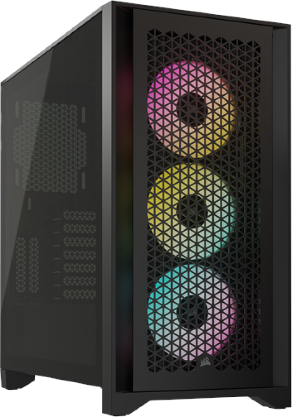 iCUE 4000D RGB Airflow TG - Black - Kabinett - Miditower - Svart