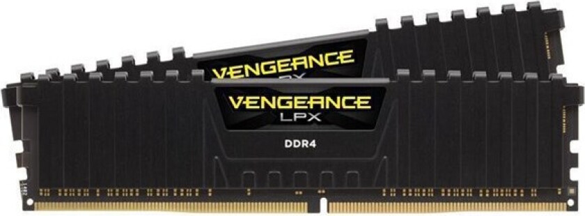 Vengeance LPX DDR4-4000 - 16GB - CL18 - Dual Channel (2 stk) - Intel XMP - Svart