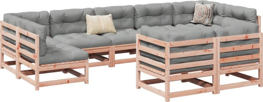 Hagesofasett 9 deler heltre douglasgran