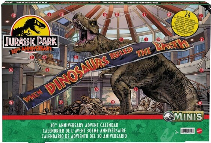 Juarssic World Minis Julekalender 2023 Jurassic Park Pakkekalender Htk45