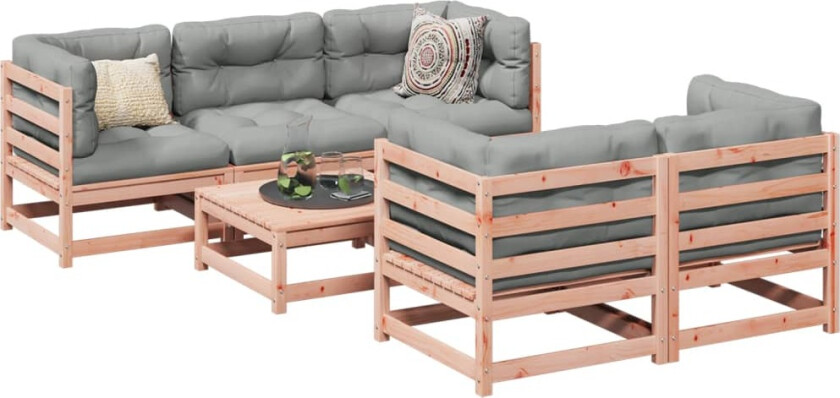 Hagesofasett 6 deler heltre douglasgran