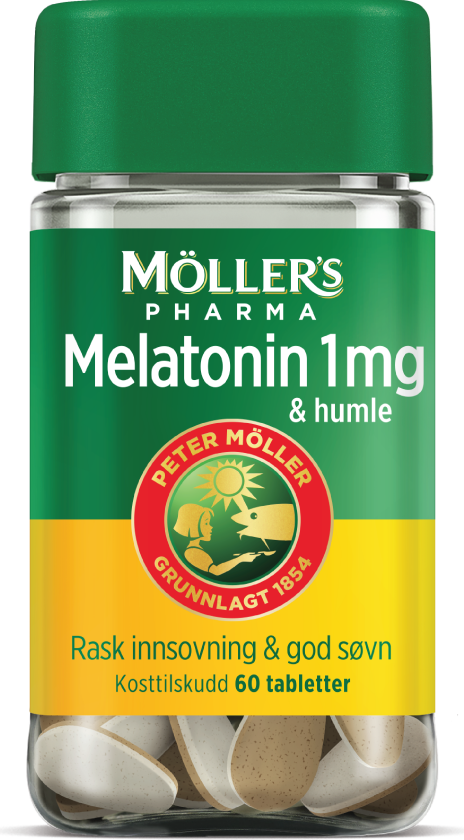 1 mg melatonin & humle tabletter, 60 stk.