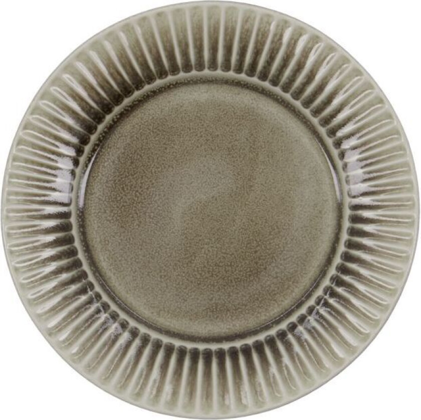 Pleat frokosttallerken Ø22 cm Grå-brun