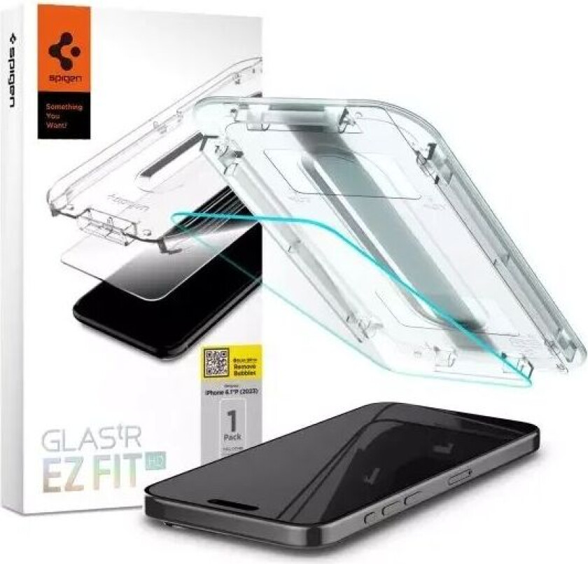 iPhone 15 Pro  EZ Fit Glas.tR Skjermbeskytter - Case Friendly - Gjennomsiktig