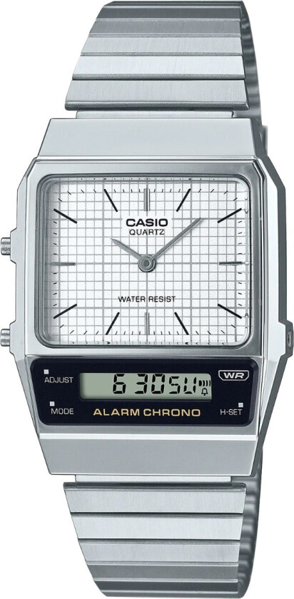 Classic AQ-800E-7AEF - Anadigi - Sølv - Unisex - Stretch - Akryl