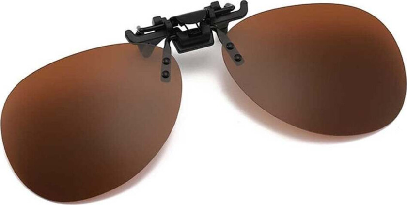 Clip-on Aviator Sunglasses Pilot Glasses Brown