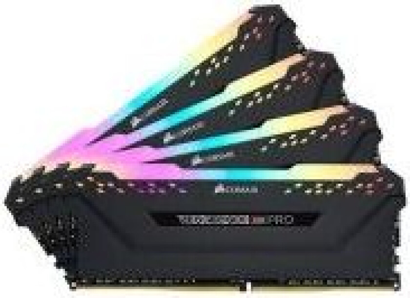 Corsair Vengeance RGB PRO - DDR4 - sett - 32 GB: 4 x 8 GB - DIMM 288-pin - 3200 MHz / PC4-25600 - CL14 - 1.35 V - ikke-bufret - ikke-ECC - svart