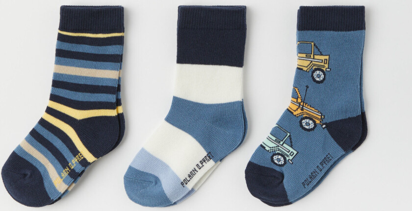 3-pakning sokker mønstrede sokker