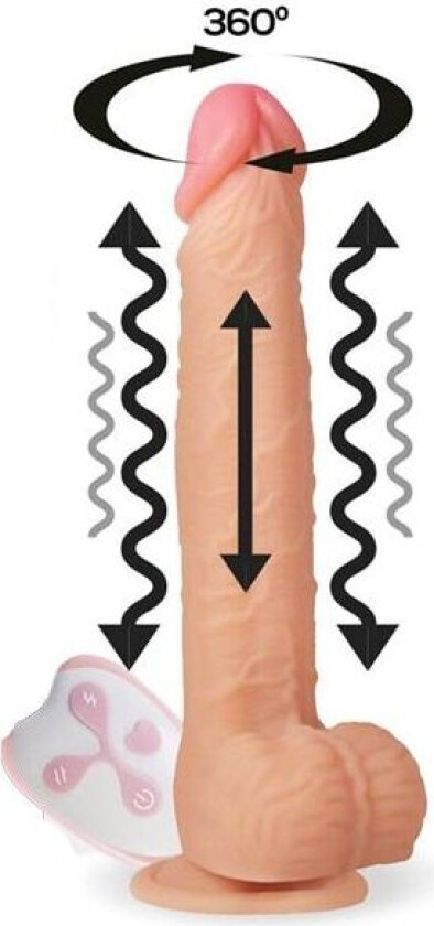 Realistic Remote Control Vibrating Dildo Vibrerende dildo