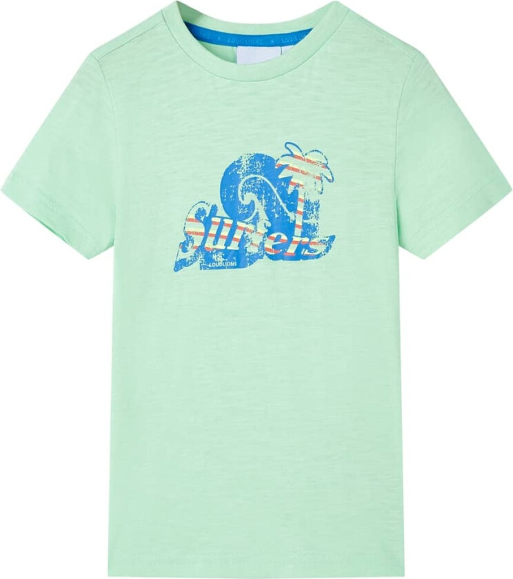 T-skjorte for barn lysegrønn 140