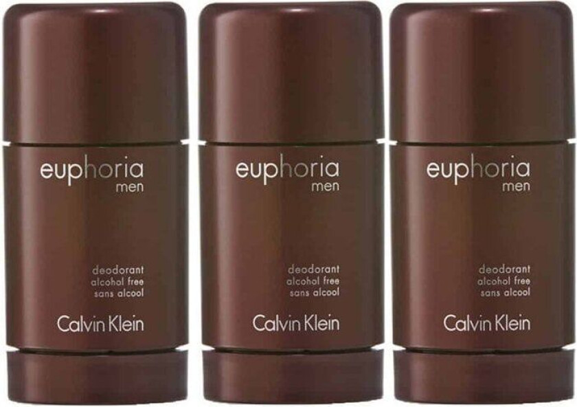 Calvin 3-pack Calvin Klein Euphoria For Men Deostick 75ml
