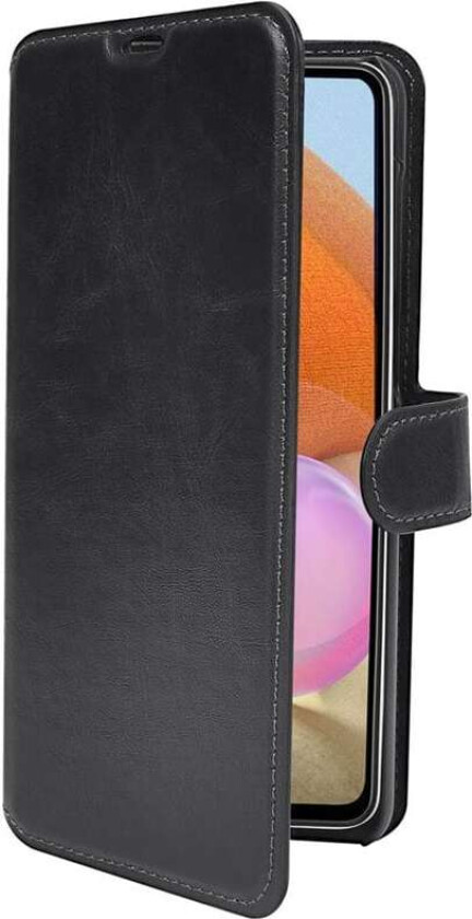 Slim lommebokdeksel Samsung Galaxy A32 4G - Sort