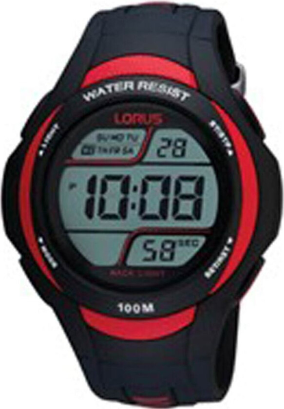 Mens Digital R2307EX9 - Digital - Sort - Herreklokker - Gummi - Akryl