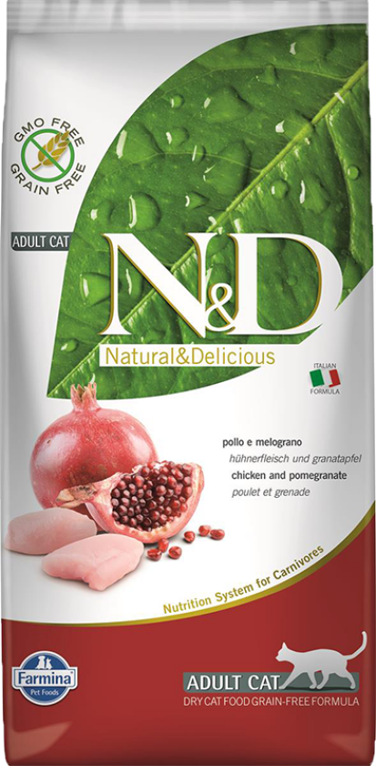 N&D Prime Chicken & Pomegranate Adult Tørrfôr til katt 5 kg