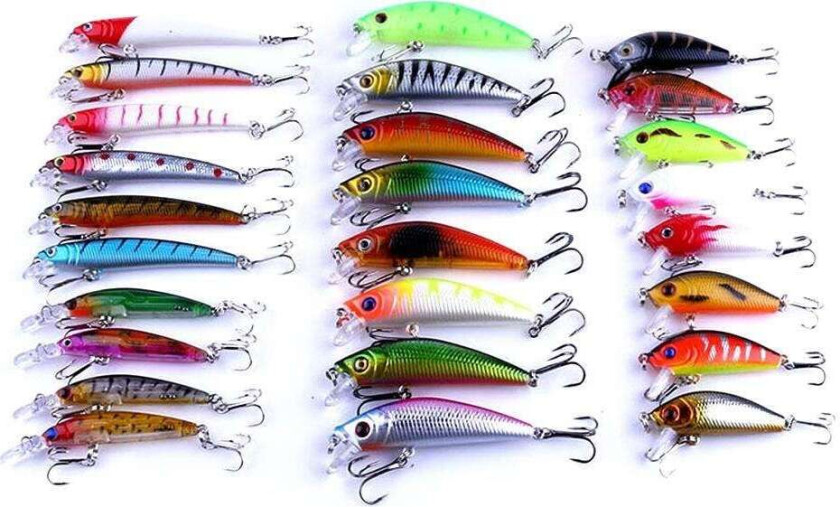 26st fiskedrag wobbler, Minnow mixed, Spinnare