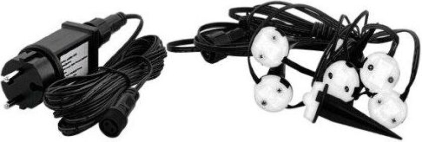 Spinetoli 2, Gulvlys, Sort, Gjennomsiktig, Plast, IP65, Camping, Hage, III