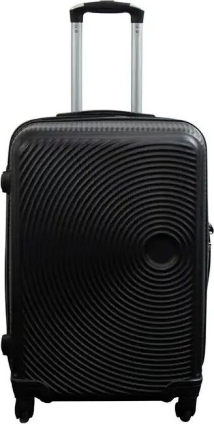Koffert - Cirkel svart - Medium størrelse - Hard case koffert