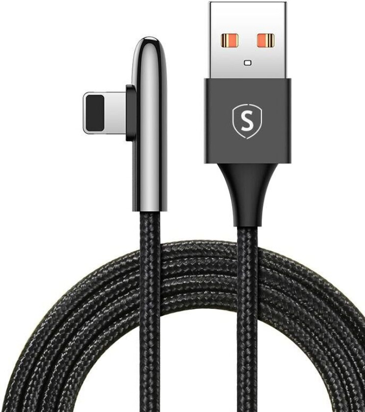 SiGN USB til Lightning Gaming-kabel, 2m, 2,4A, - Svart