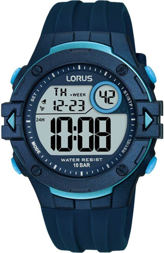 Mens Digital R2325PX9 - Digital - Sort - Herreklokker - Gummi - Akryl