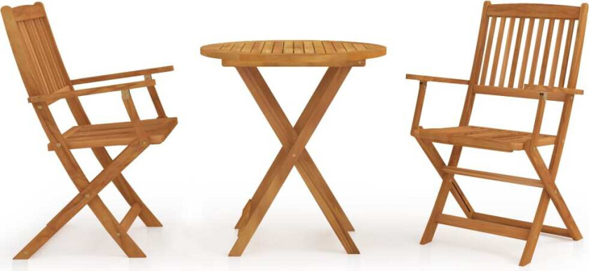 Utendørs sammenleggbar spisestue 3 deler heltre akasie