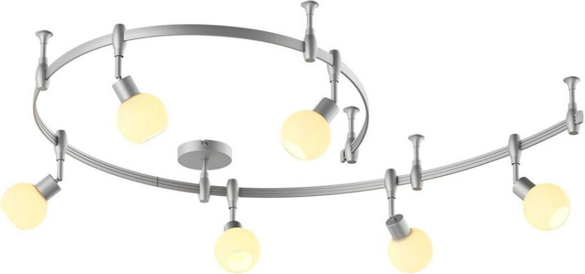 Peetz taklampe med glass, 6 lyskilder