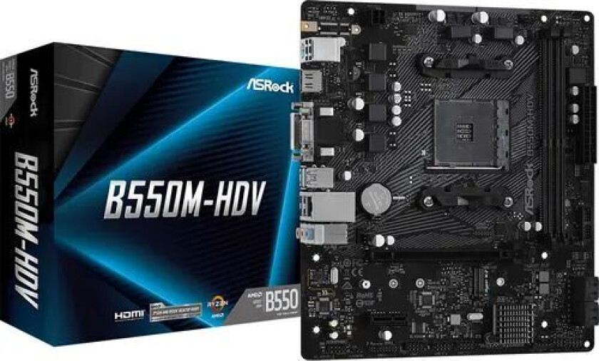 Asrock B550m-hdv Mikro Atx Hovedkort