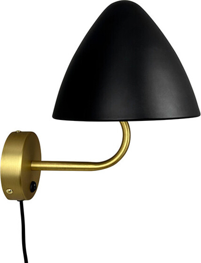 - Oulu Vegglampe Black/Brass