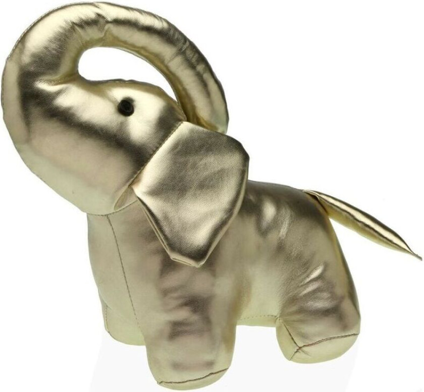 Dørstopper Versa Golden Elephant Tekstil 16 x 29 x 25 cm