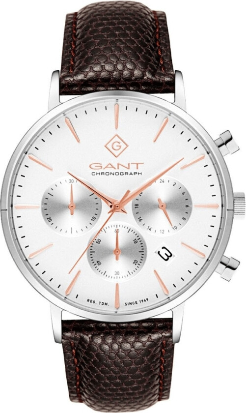 Park Avenue Chrono G123001 - Kvarts - Sølv - Herreklokker - Skinn - Mineral