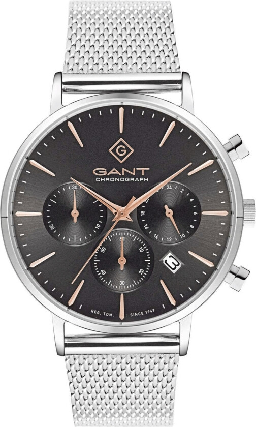 Park Avenue Chrono G123004 - Kvarts - Sølv - Herreklokker - Meshlenke - Mineral