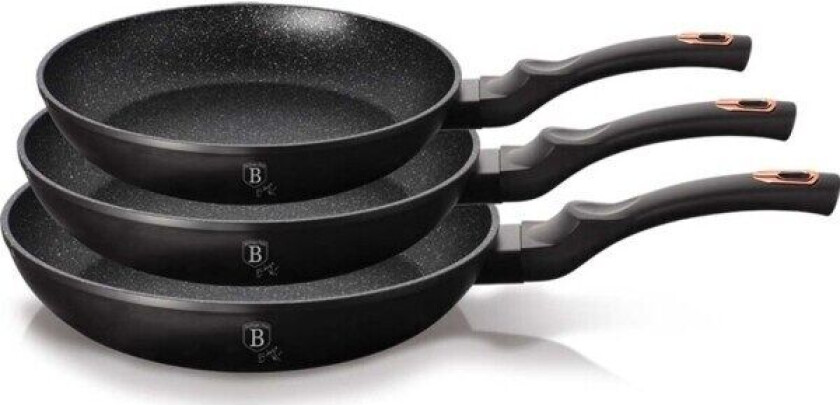 Berlinger Haus Frying pan SET OF 3 GRANITE PANS BERLINGERHAUS BLACK ROSE BH-6158