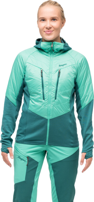 Bergans Of Norway Tind Light Insulated Jacket Dame Light Malachite Green/Malachite Green M