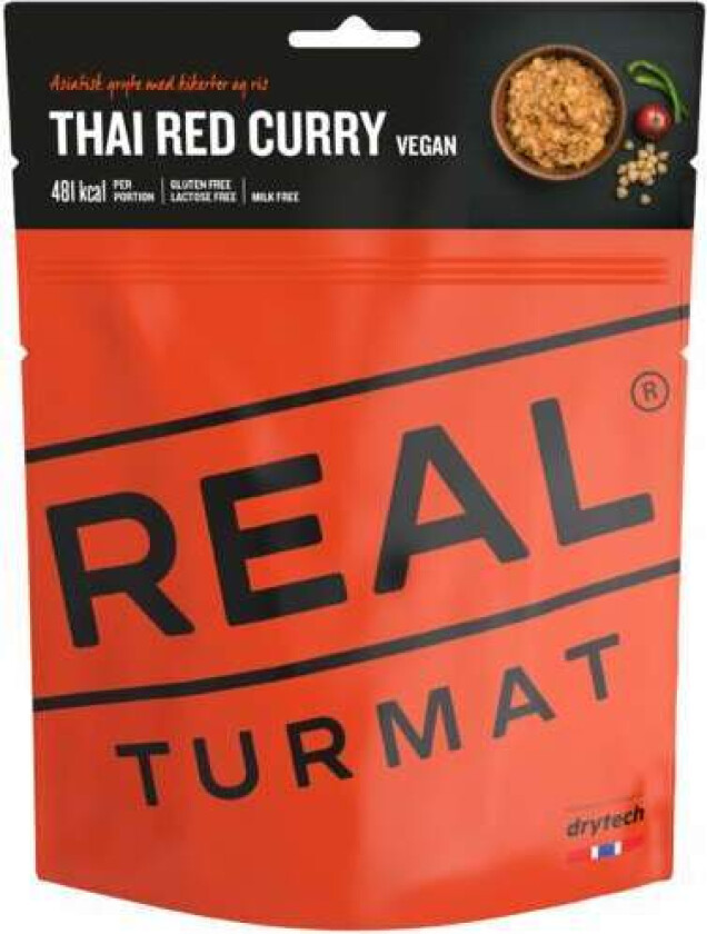 Real Turmat Real Turmat Thai Red Curry  Gluten/Laktose/Melkefri 500gr