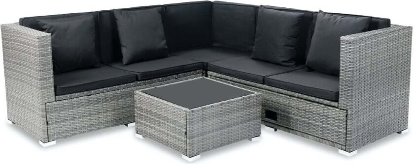 Grå salonggruppe med smart sanddyneoppbevaring   Lyfco Vrångö