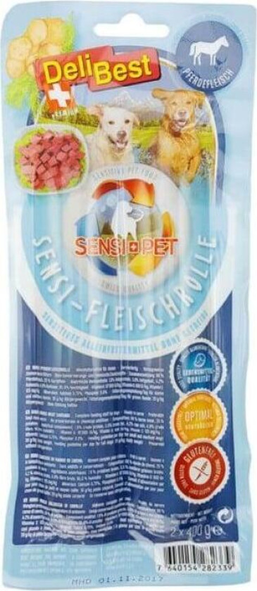 Pølse for sensitive Hunder Hest 2x400 g