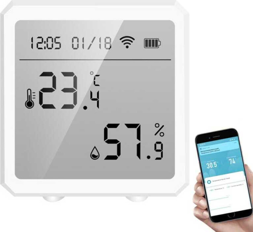 WiFi termometer og hygrometer med APP smarthus