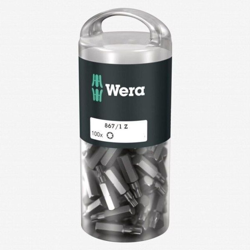 100 stk Wera bits 867/1 Z TORX 25 x 25 mm, stk.