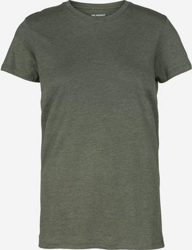 Short Sleeve Crewneck T-Shirt - Green Melange Grønn XXL