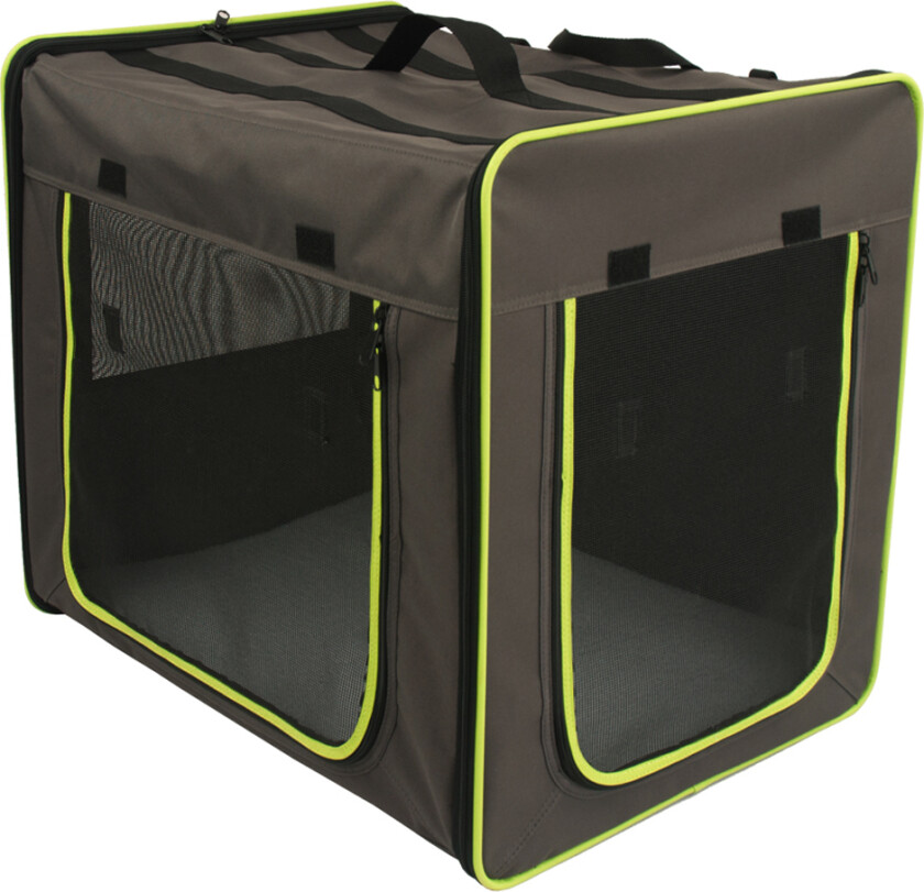Transportabelt hundehus First Class Basic + Fleeceteppe Pawty - Boks str L + teppe L 100 x B 70 cm