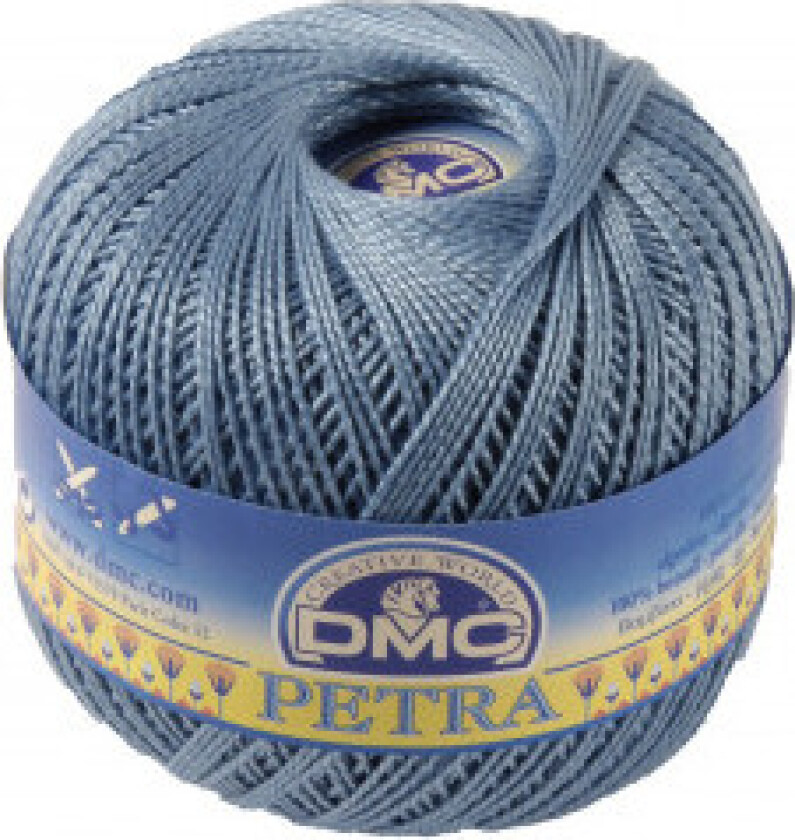 Petra No. 5 Heklegarn Unicolor 5799 Lys denim blå