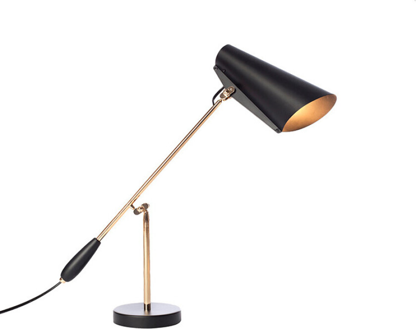 Birdy bordlampe sort-messing