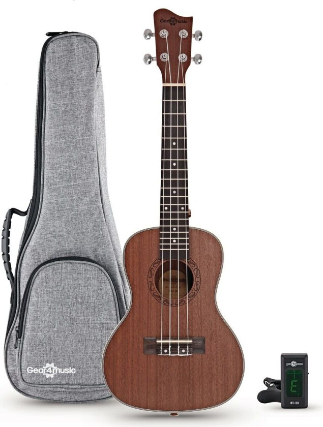 Gear4Music Sapele Concert Ukulelepakke fra Gear4Music